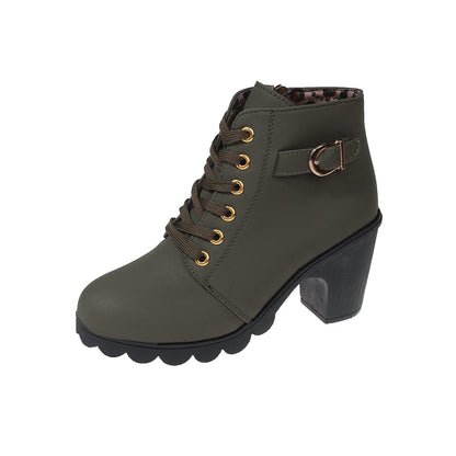 Ankle boots shown from the back