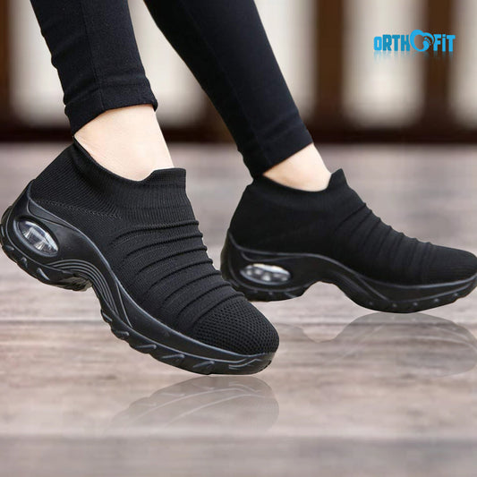 Cushioned lightweight sneakers, side view