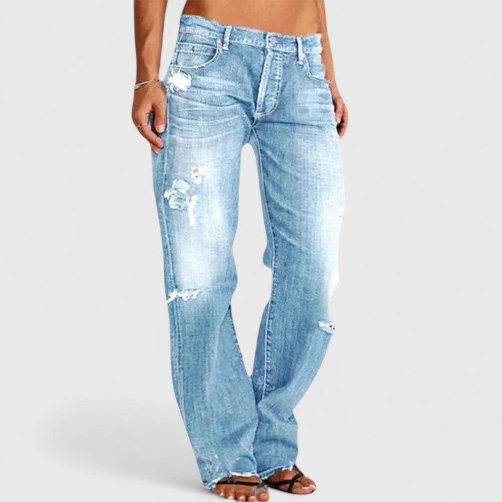 Sadie | Distressed Straight Leg Jeans