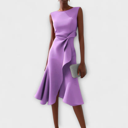 Darlene | Asymmetric Midi Cocktail Dress