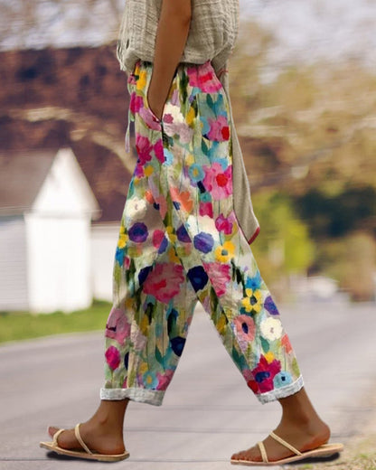 Nadia | Floral Relaxed-Fit Pants