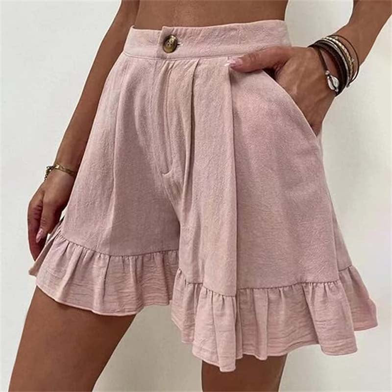 Seraphine | Ruffle Hem Flared Shorts