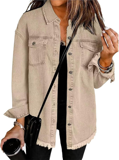Ingrid | Oversized Drop-Shoulder Button Jacket