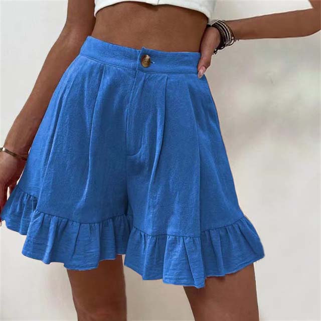 Seraphine | Ruffle Hem Flared Shorts