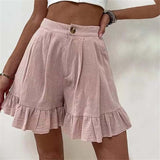 Seraphine | Ruffle Hem Flared Shorts