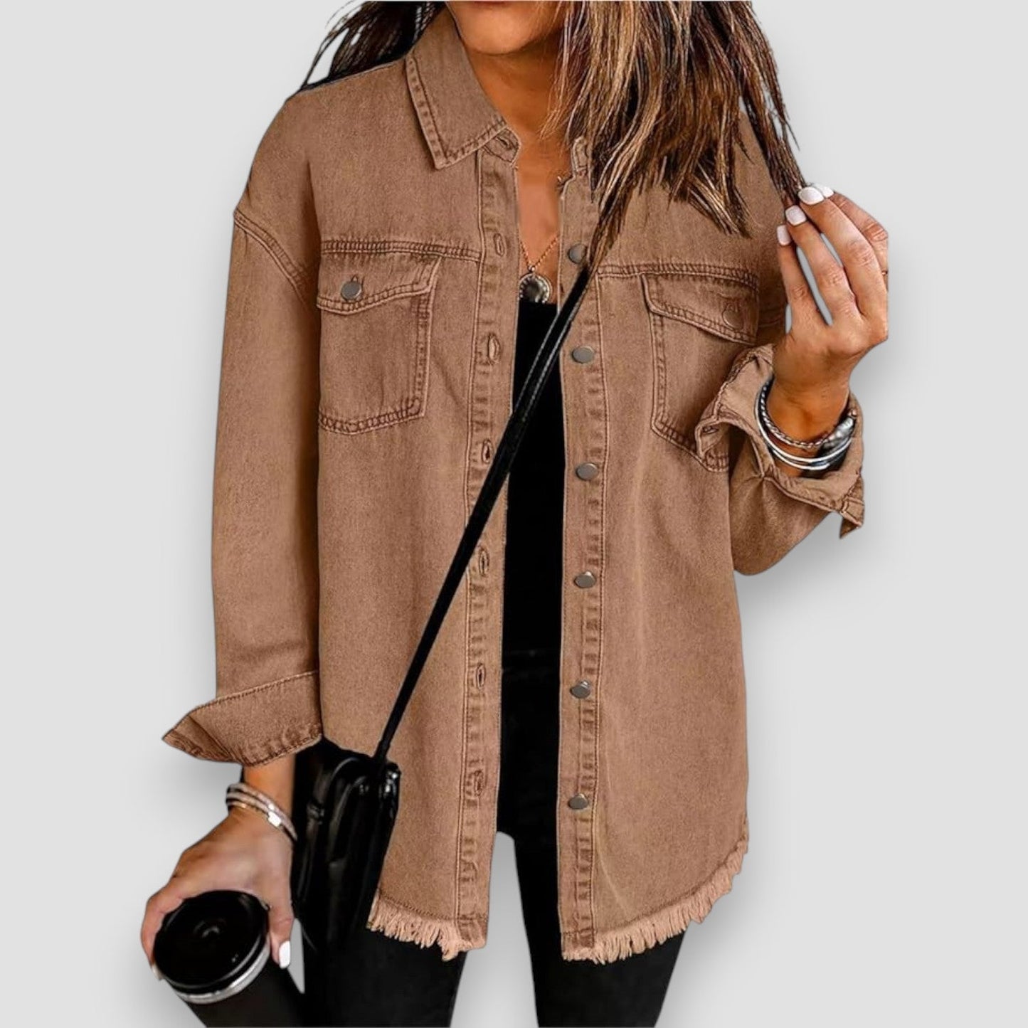 Ingrid | Oversized Drop-Shoulder Button Jacket