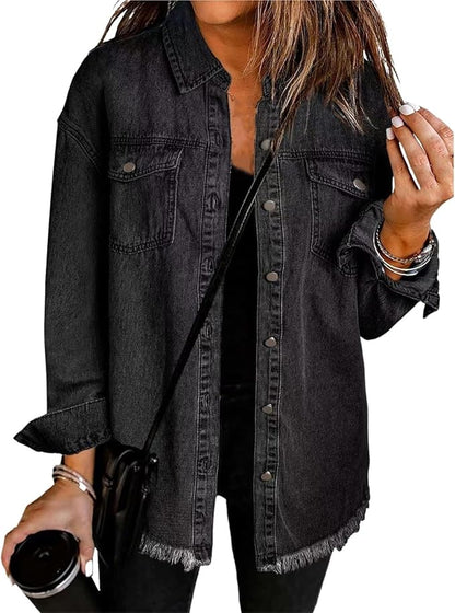 Ingrid | Oversized Drop-Shoulder Button Jacket