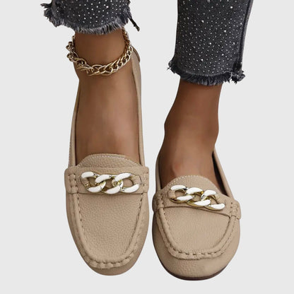 Delphine | Gold-Chain Loafers