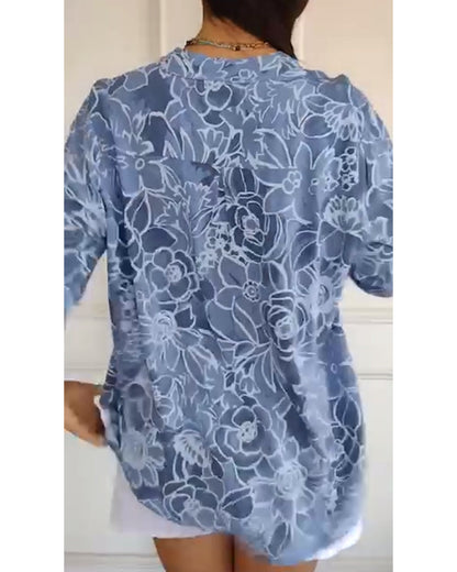 Rowella | Floral Button-Up Blouse