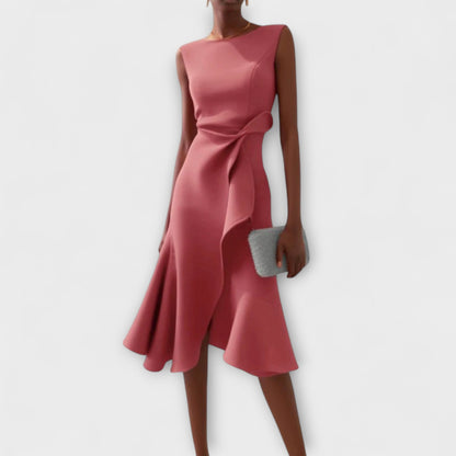 Darlene | Asymmetric Midi Cocktail Dress