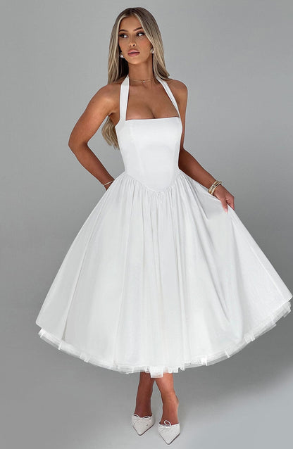 Sixtine | Halter Neck Midi Dress