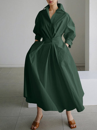 Collared dress seen from the back