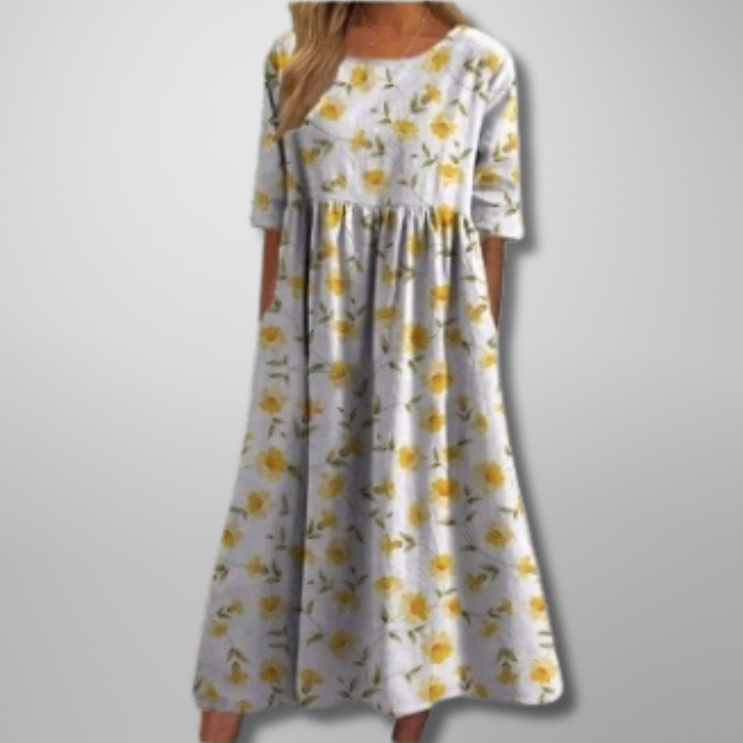 Giselle | Floral Summer Midi Dress
