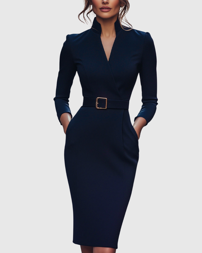 Maeve | Belted Wrap Midi Dress