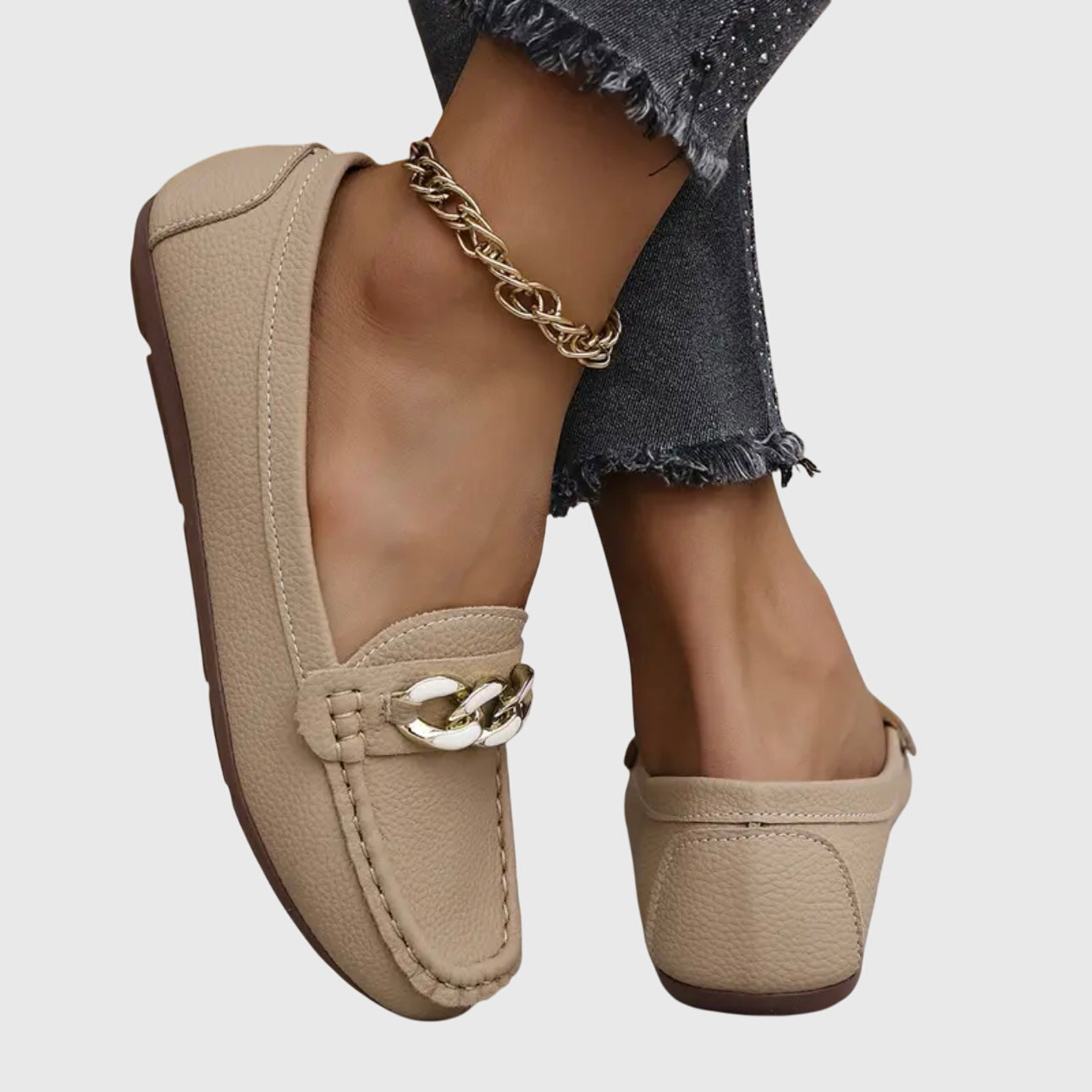 Delphine | Gold-Chain Loafers