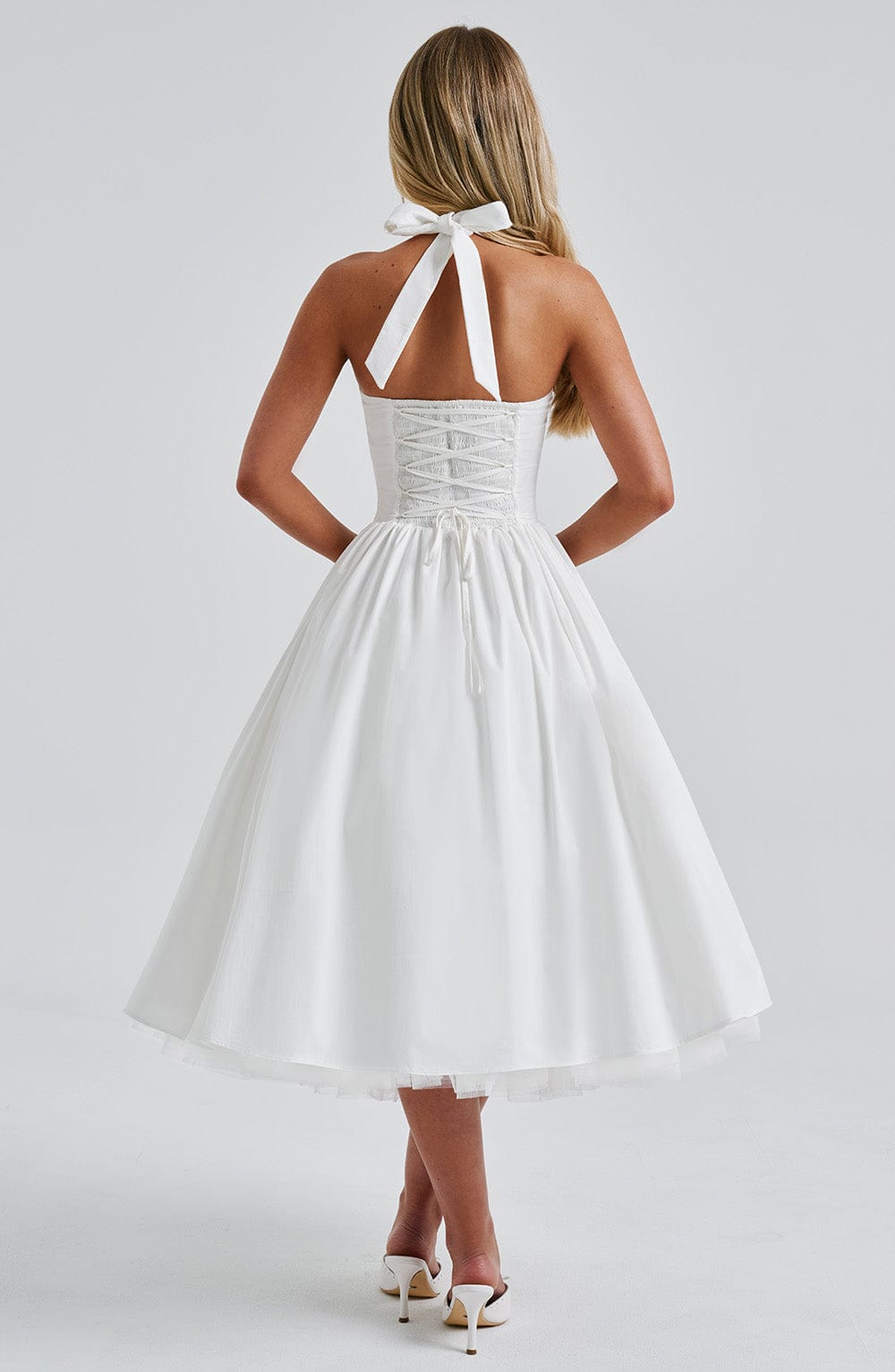 Sixtine | Halter Neck Midi Dress