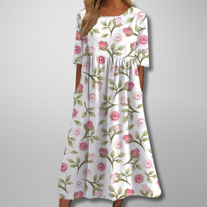 Giselle | Floral Summer Midi Dress