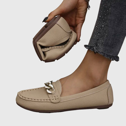 Delphine | Gold-Chain Loafers