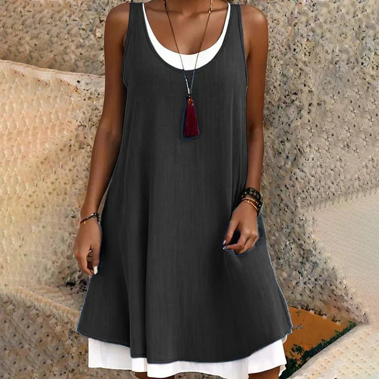 Tessa | Layered Sleeveless Mini Dress