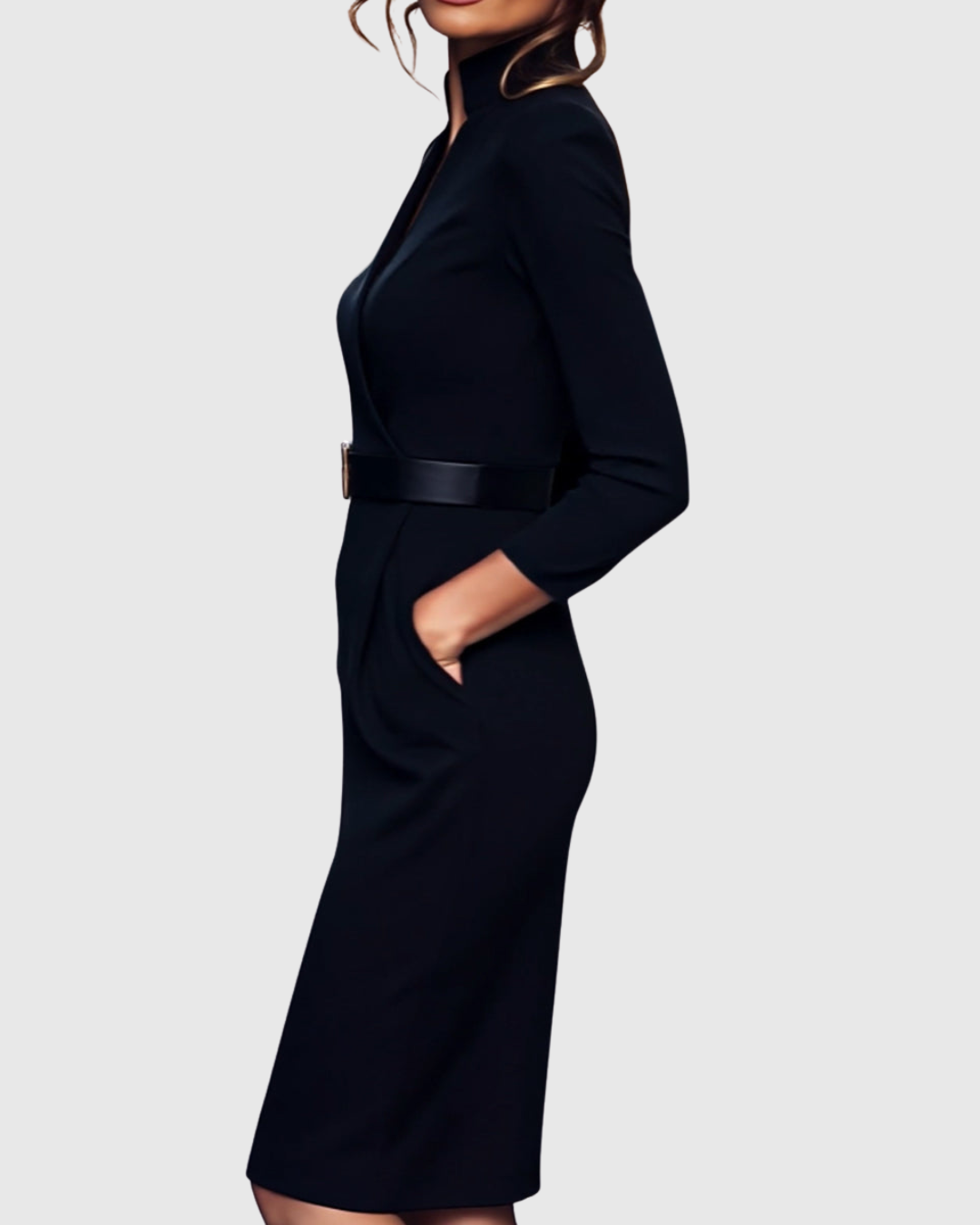 Maeve | Belted Wrap Midi Dress