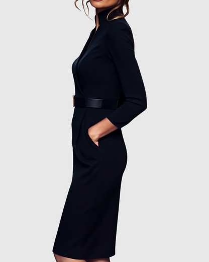 Maeve | Belted Wrap Midi Dress
