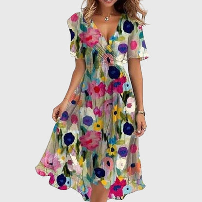 Catalina | Floral Wrap Midi Dress