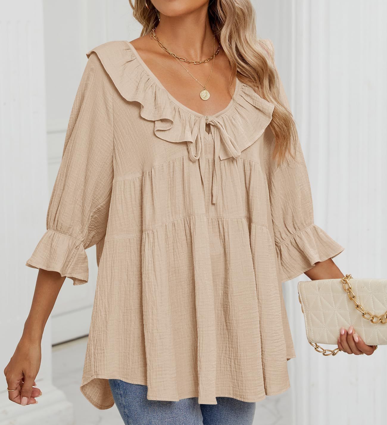 Micaela | Ruffle Tunic Shirt