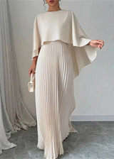 Anouk | Cape-Overlay Maxi Dress