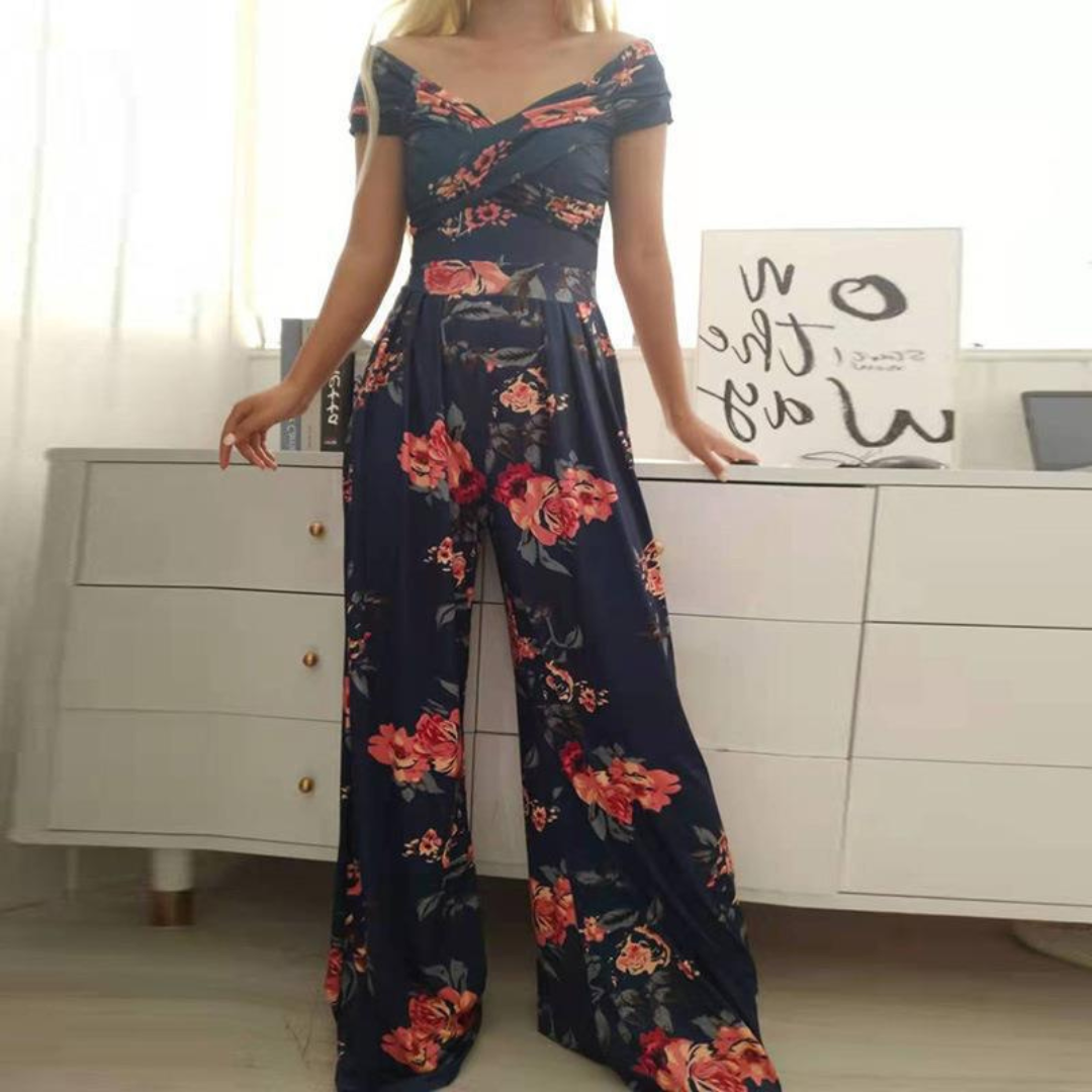 Océane | Off-Shoulder Floral Jumpsuit