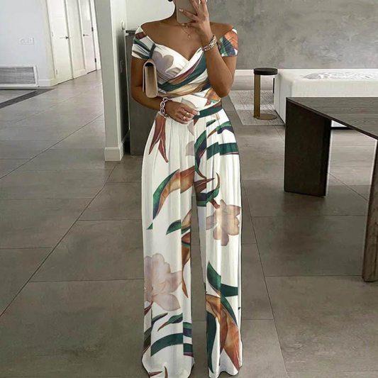 Océane | Off-Shoulder Floral Jumpsuit