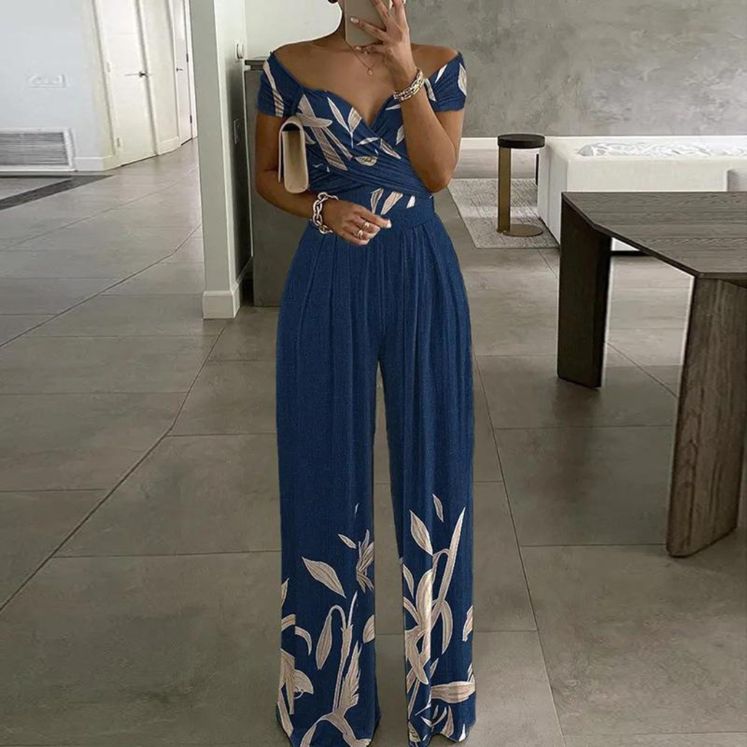 Océane | Off-Shoulder Floral Jumpsuit