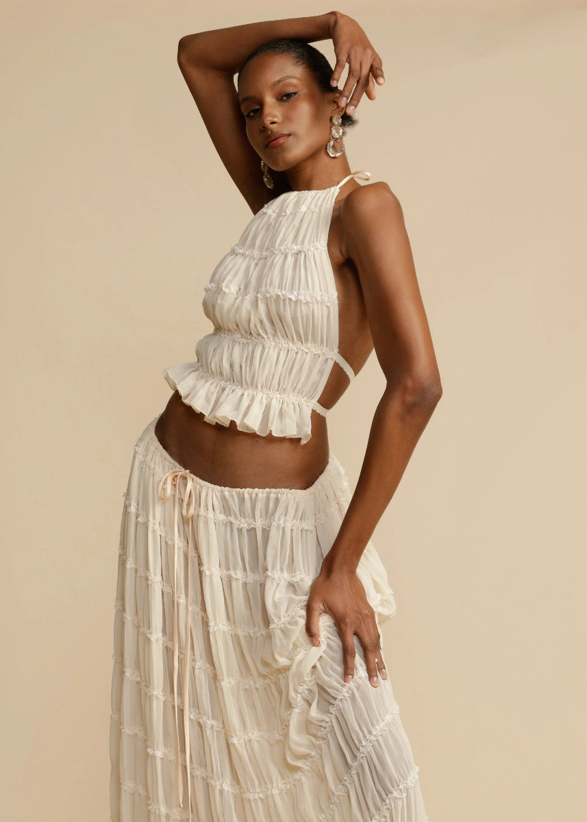 Clara | Halter Top Skirt Set