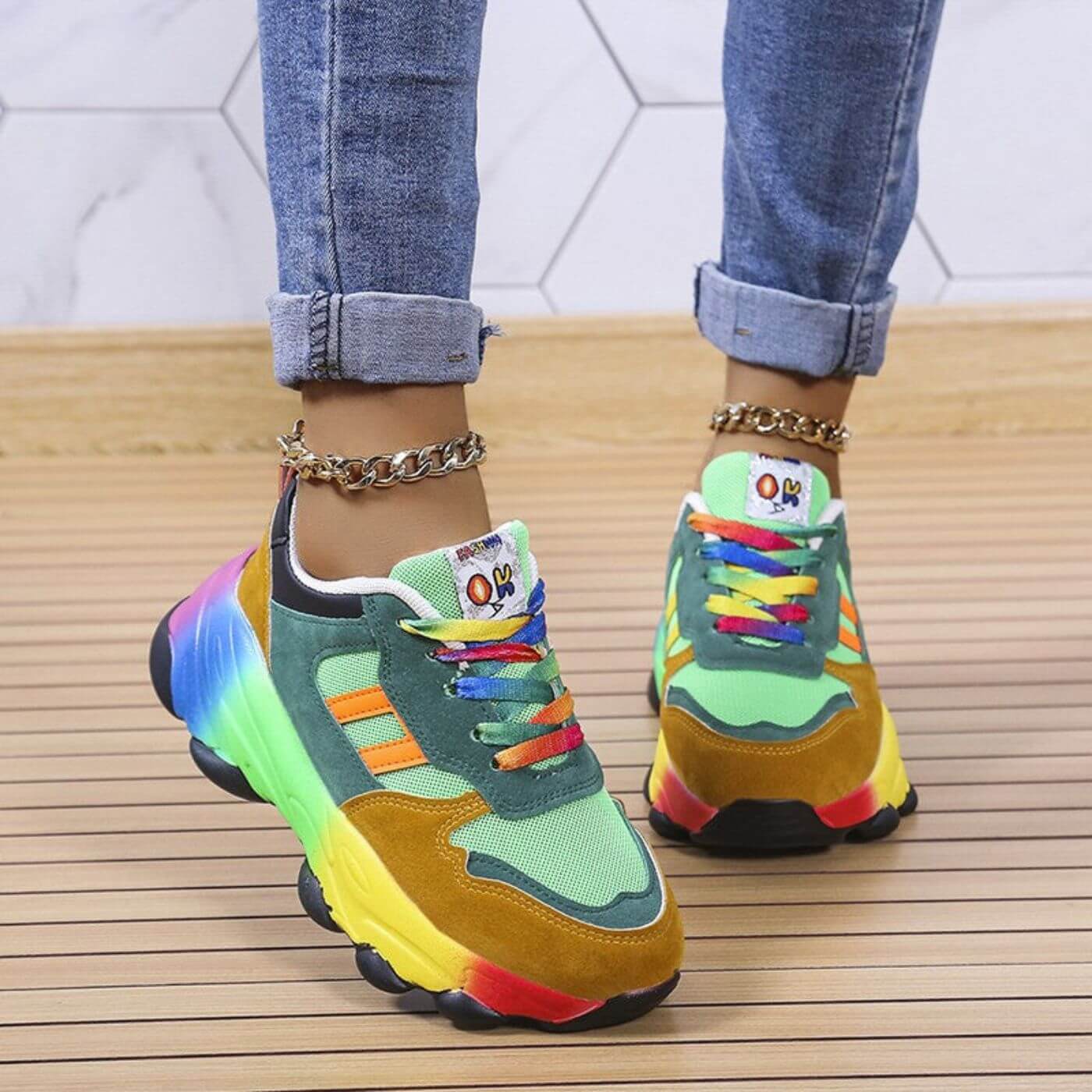 Hilde | Lightweight Cushioned Lace-Up Sneakers