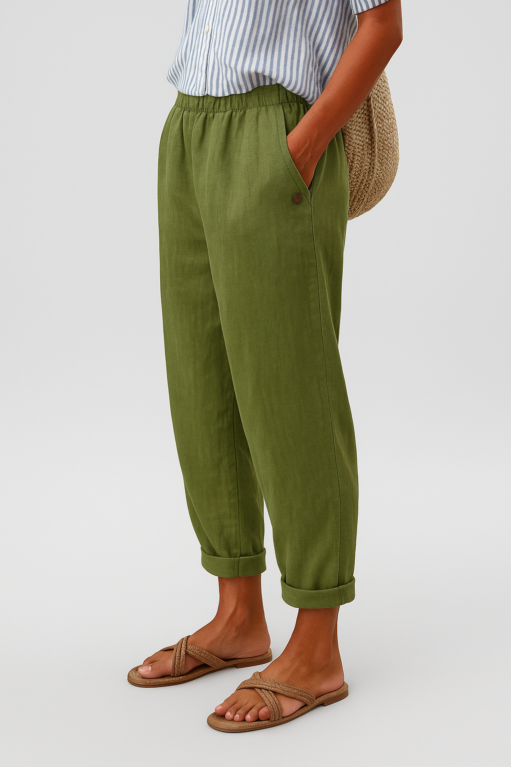 Della | Cuffed Straight Leg Pants