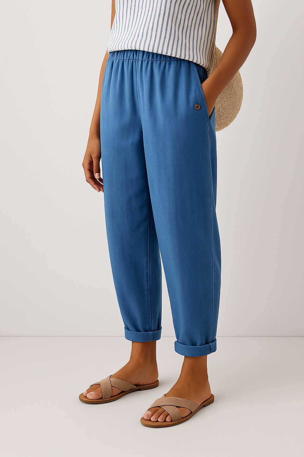 Della | Cuffed Straight Leg Pants
