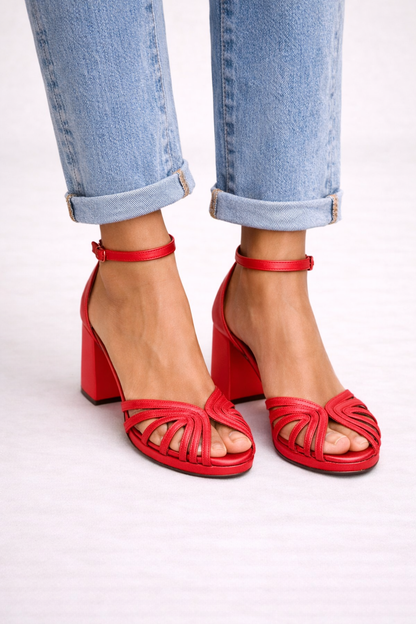 Marieke | Block Heel Evening Sandals