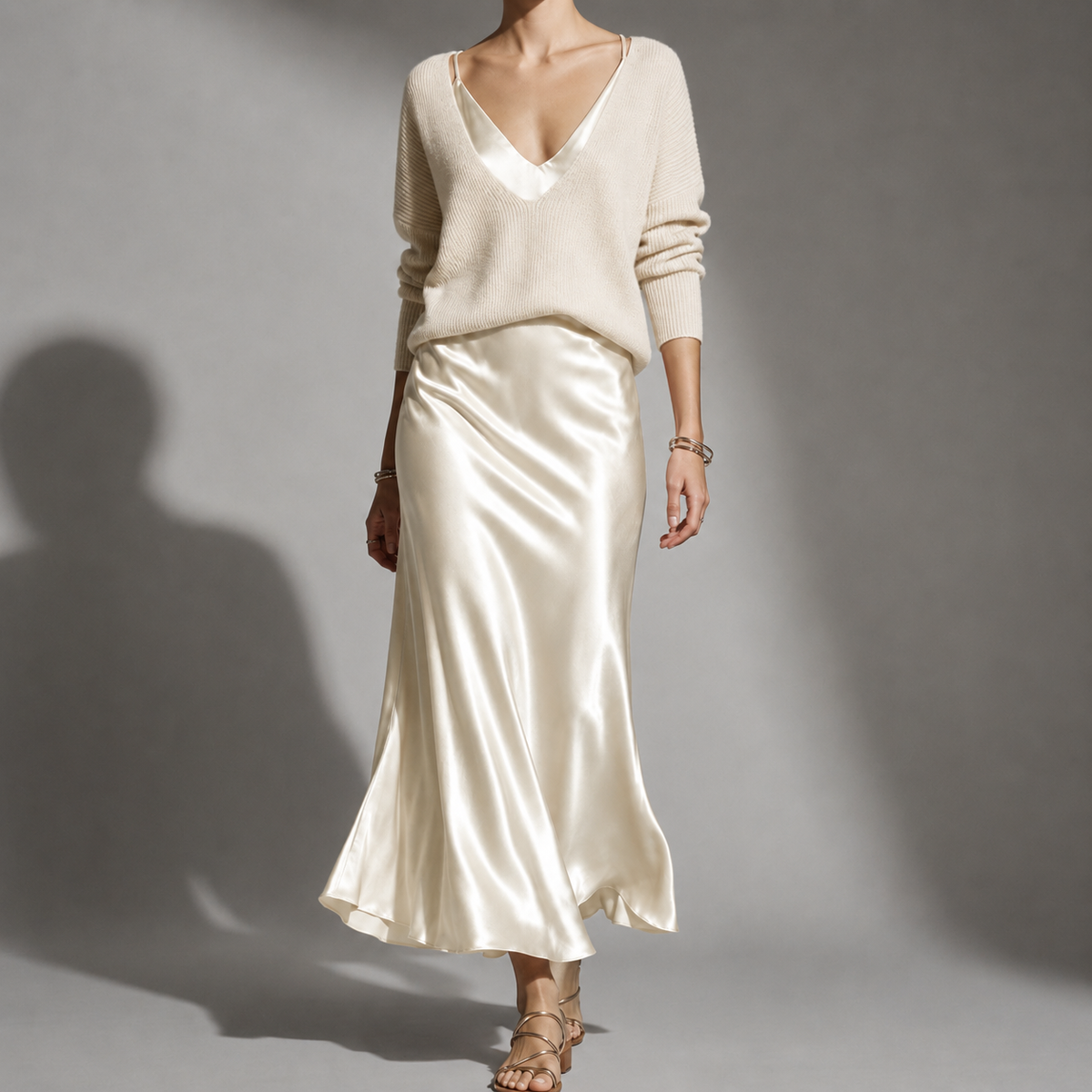 Sjieuwke | Draped Midi Dress & Cardigan Set
