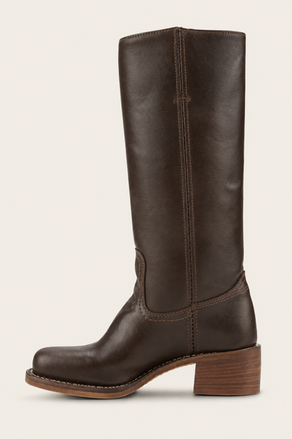 Rowena | Slim-Fit Structured Knee-High Boots