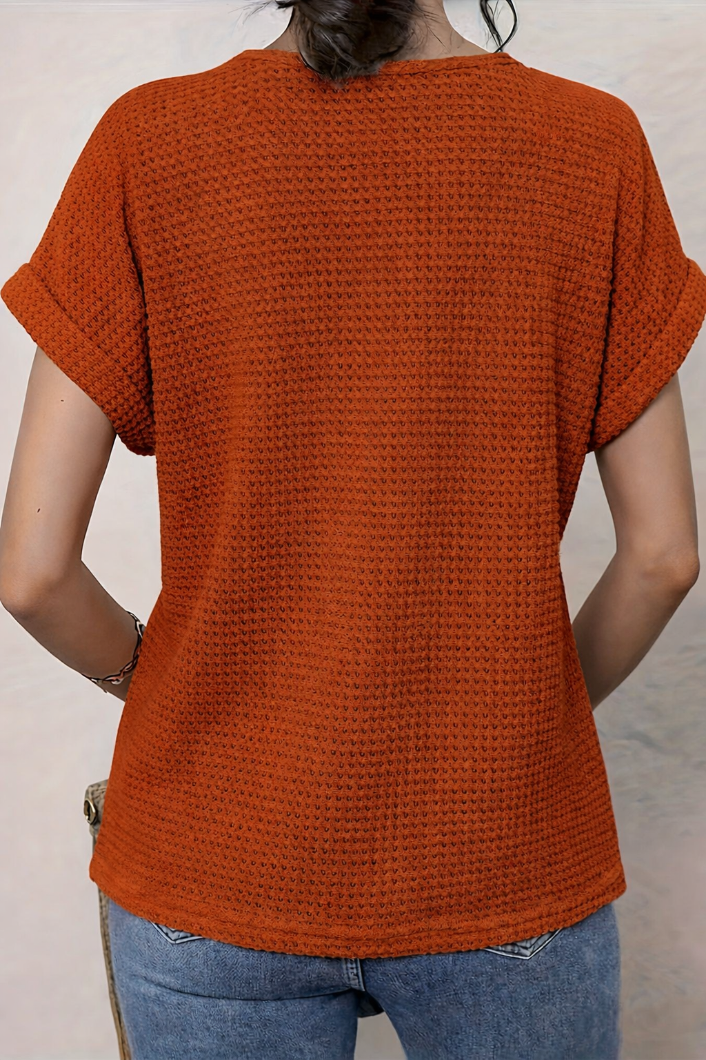 Hanne | Lace-Trim Round-Neck Top