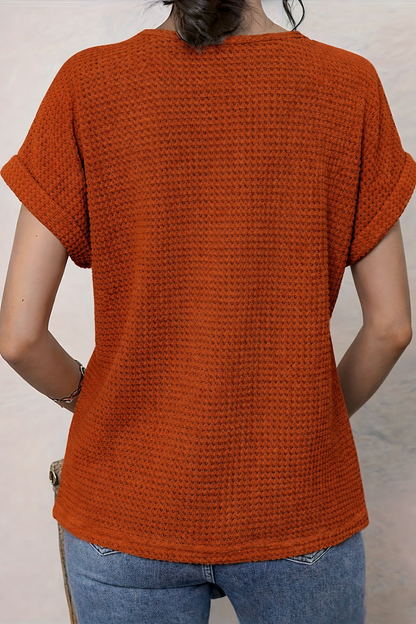 Hanne | Lace-Trim Round-Neck Top