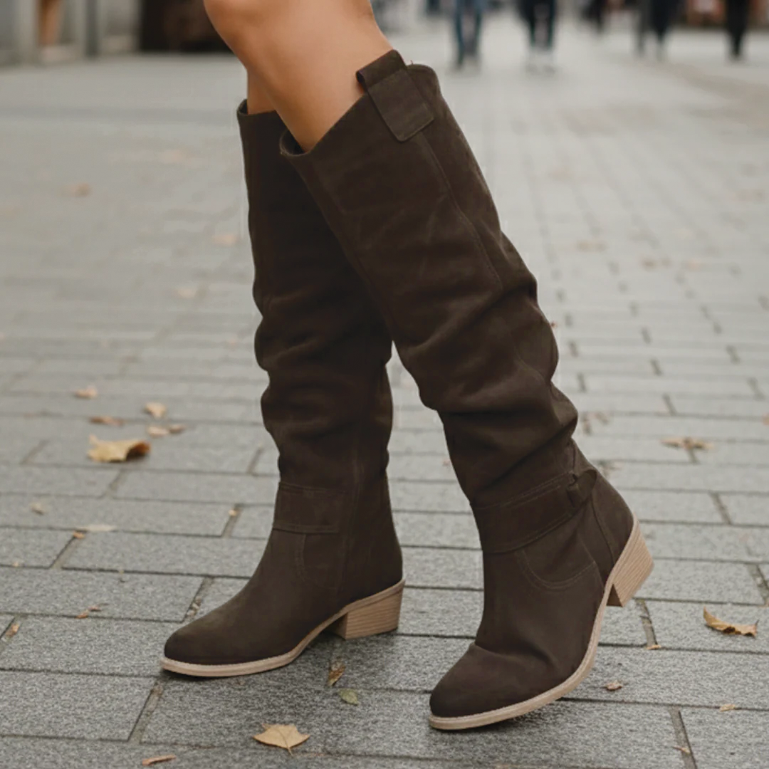 Tsjits | Slouchy Knee-High Riding Boots