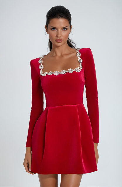 Kimberly | Draped Mini Cocktail Dress