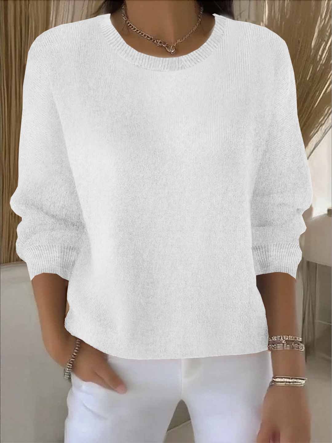 Soft everyday sweater shown from the front