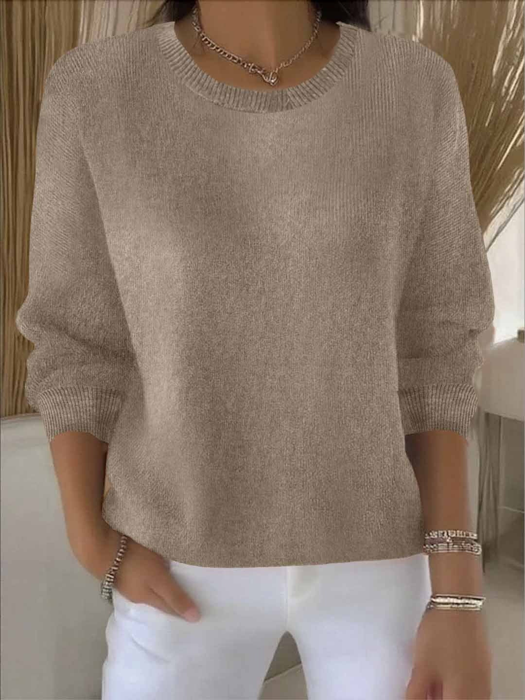 Soft sweater shown in a third colourway