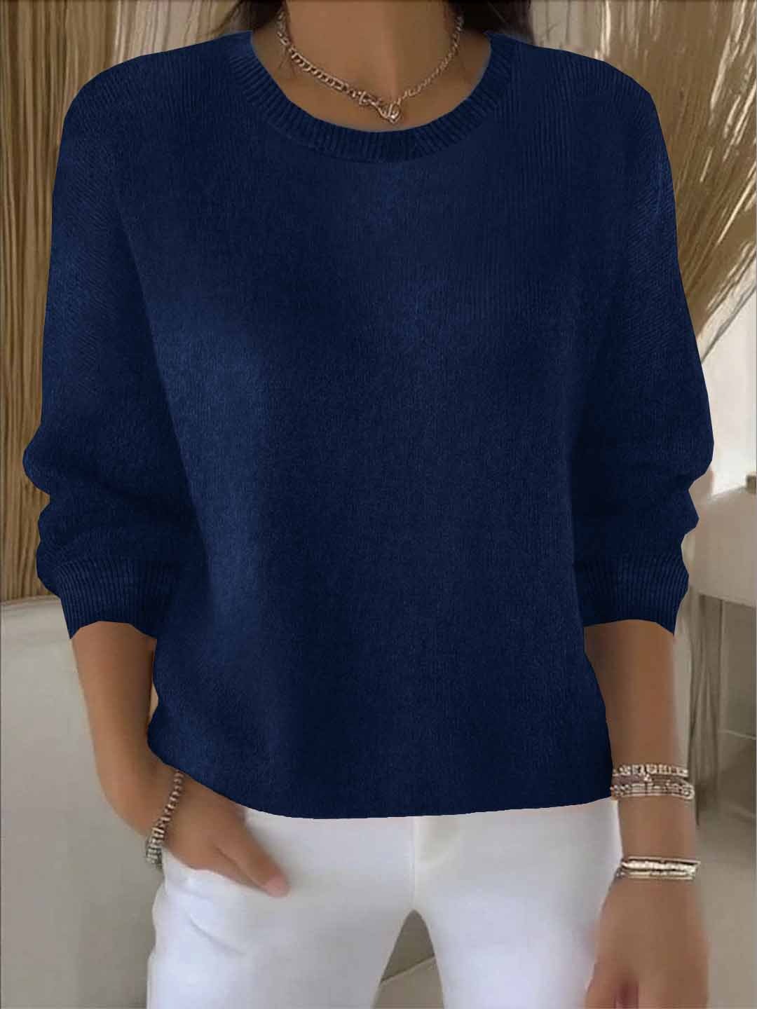 Soft everyday sweater shown in a fifth colourway