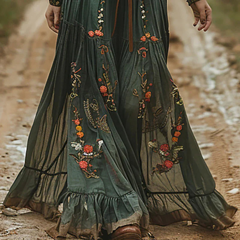 Freya | Retro Floral Shirt Dress