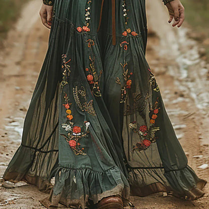 Freya | Retro Floral Shirt Dress