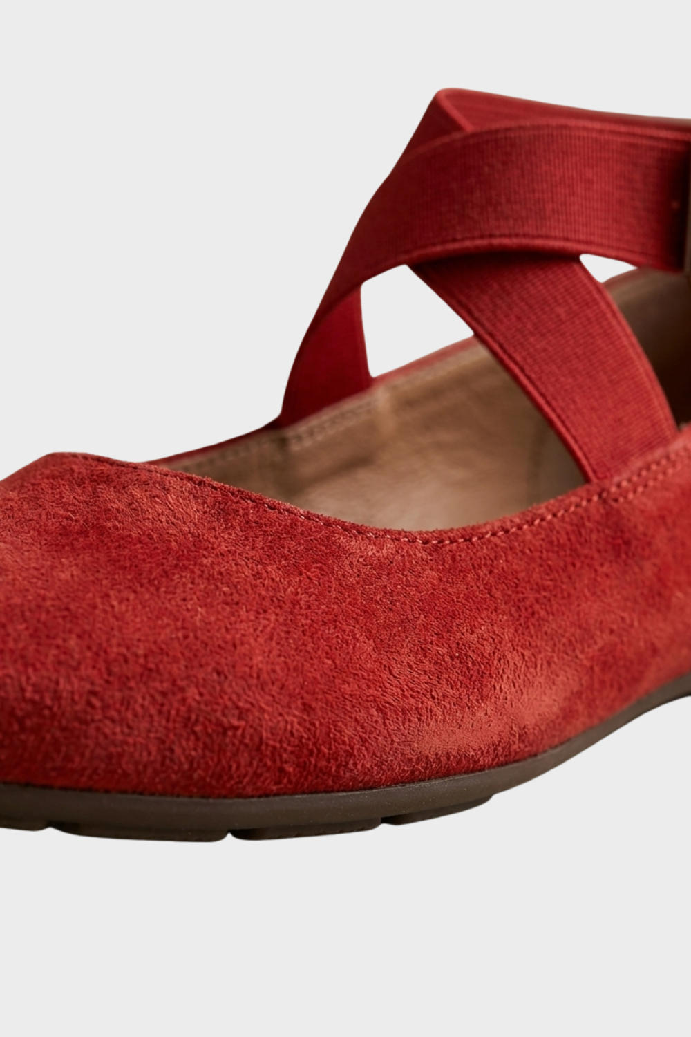 Mireille | Suede Cross-Strap Ballet Flats