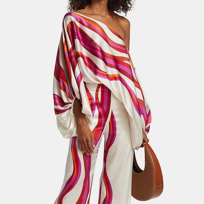 Solene | Printed Off-Shoulder Set