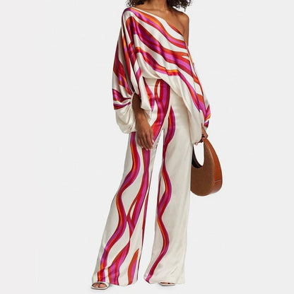 Solene | Printed Off-Shoulder Set